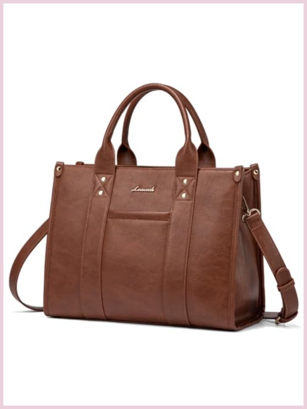 LOVEVOOK Leather Tote Bag Satchel Shoulder Crossbody Work Purse